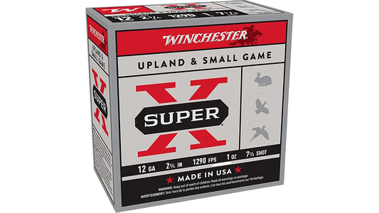 Winchester Super-X Upland 12 Gauge 1oz 2.75in Size 7.5, 25 Rounds